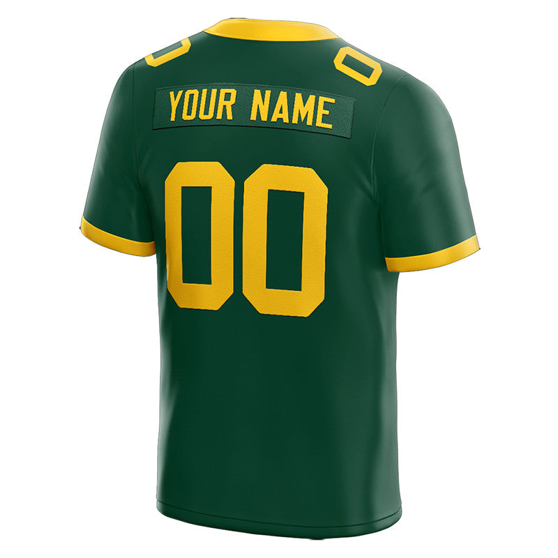 customized  authentic football jersey green-yellow mesh