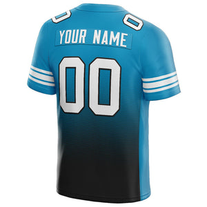 custom authentic gradient fashion football jersey light blue-black-white