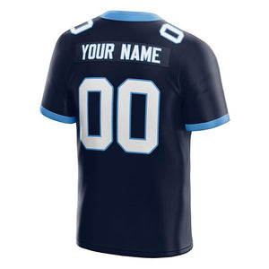 custom authentic football jersey powder blue-navy mesh