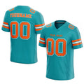 customized  authentic football jersey aqua orange-white mesh