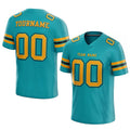 customized  authentic football jersey aqua orange-white mesh
