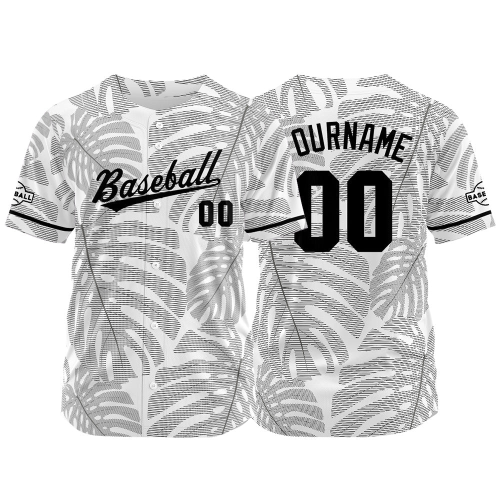 Camiseta de béisbol con dise?o personalizado estampado a todo color gris y blanco