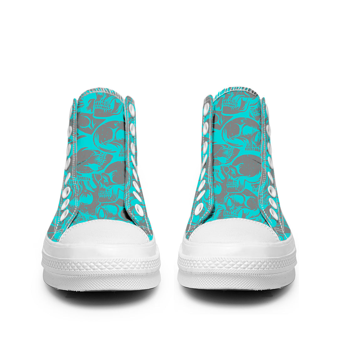Resalta tu estilo con las zapatillas de lona de caña media Skeleton para hombre y mujer