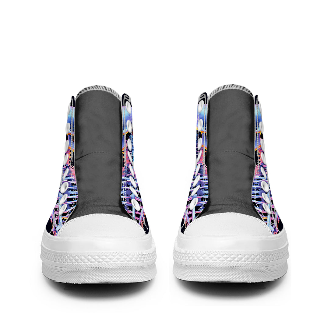 Resalta tu estilo con las zapatillas de lona de caña media Skeleton para hombre y mujer