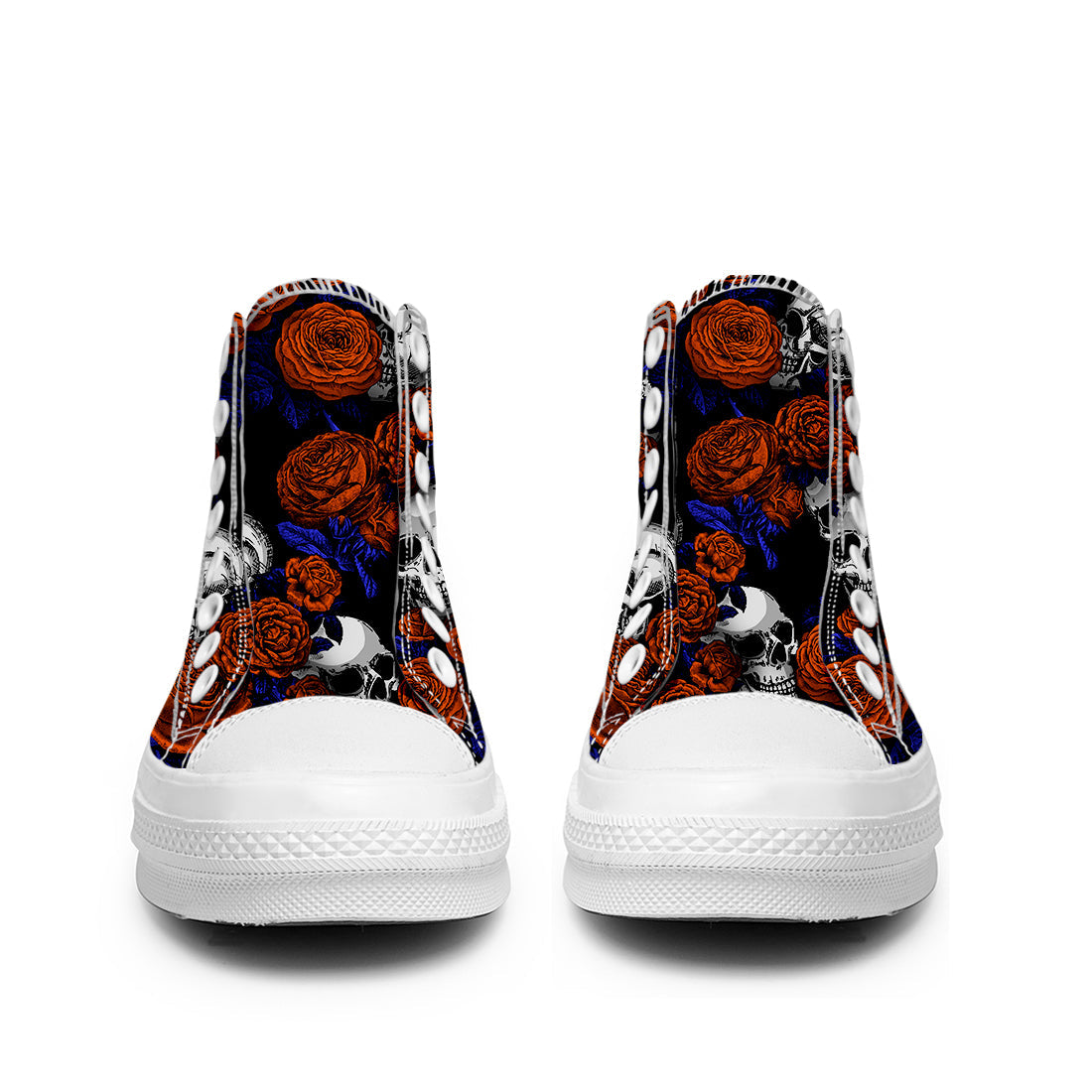Resalta tu estilo con las zapatillas de lona de caña media Skeleton para hombre y mujer