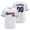 Camiseta de béisbol blanca personalizada con diseño bordado Camisetas de béisbol de hip hop personalizadas