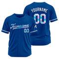 Camisetas de béisbol personalizadas Royal con diseño bordado y estilo hip hop