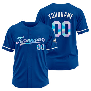 Camisetas de béisbol personalizadas Royal con diseño bordado y estilo hip hop