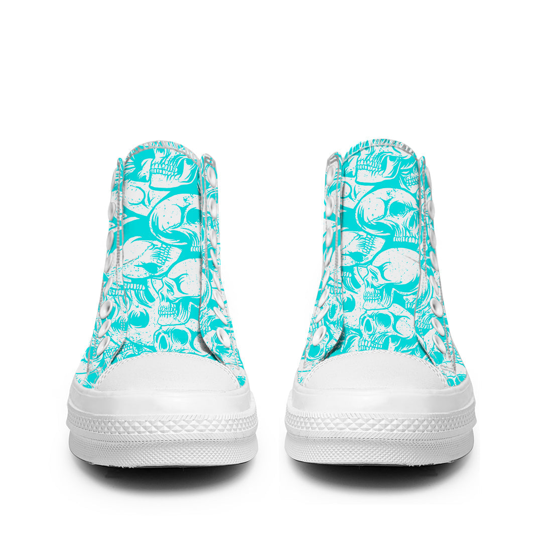Resalta tu estilo con las zapatillas de lona de caña media Skeleton para hombre y mujer
