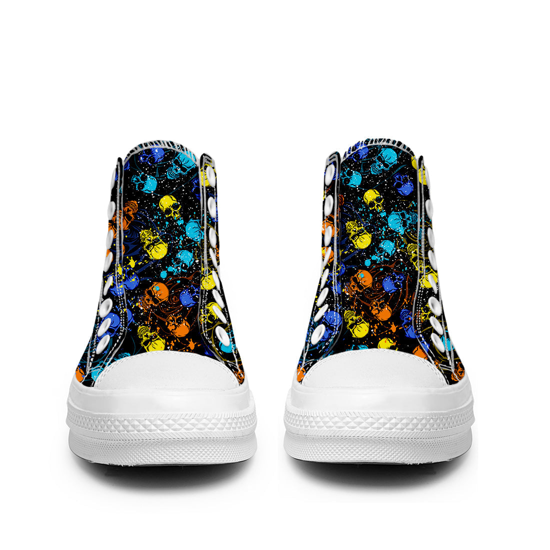 Resalta tu estilo con las zapatillas de lona de caña media Skeleton para hombre y mujer