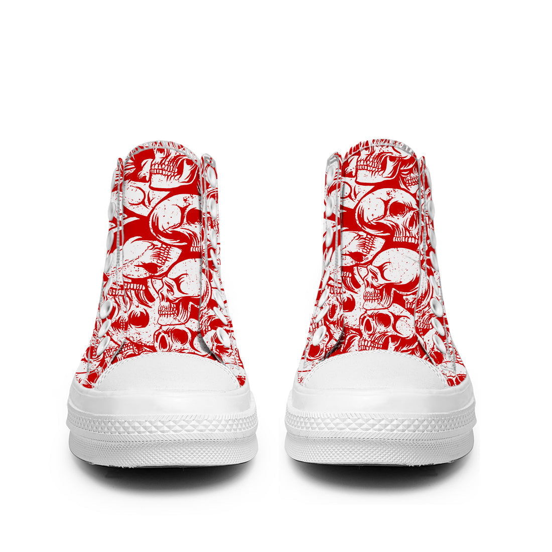 Resalta tu estilo con las zapatillas de lona de caña media Skeleton para hombre y mujer