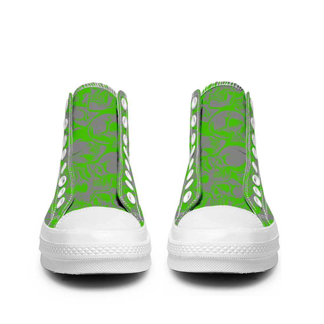 Resalta tu estilo con las zapatillas de lona de caña media Skeleton para hombre y mujer
