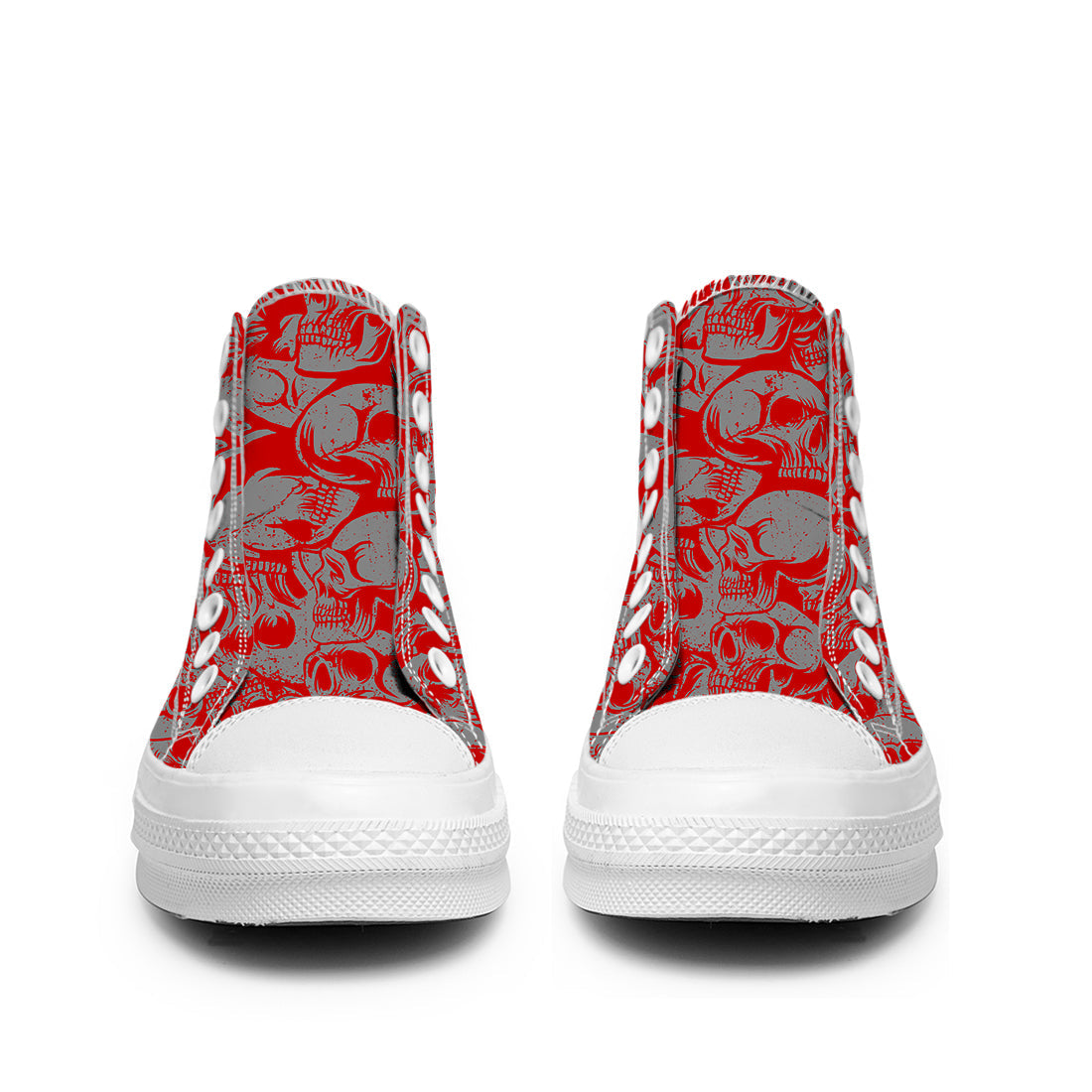 Resalta tu estilo con las zapatillas de lona de caña media Skeleton para hombre y mujer