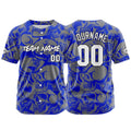 Camiseta de béisbol personalizada para hombres mujeres ni?os y jóvenes con bordados e impresión en azul marino y gris