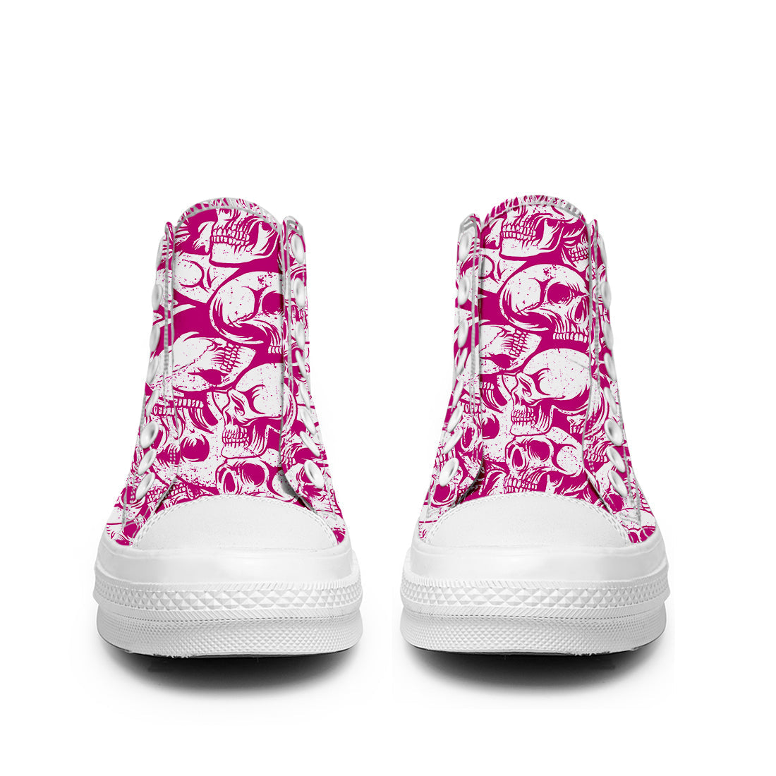 Resalta tu estilo con las zapatillas de lona de caña media Skeleton para hombre y mujer