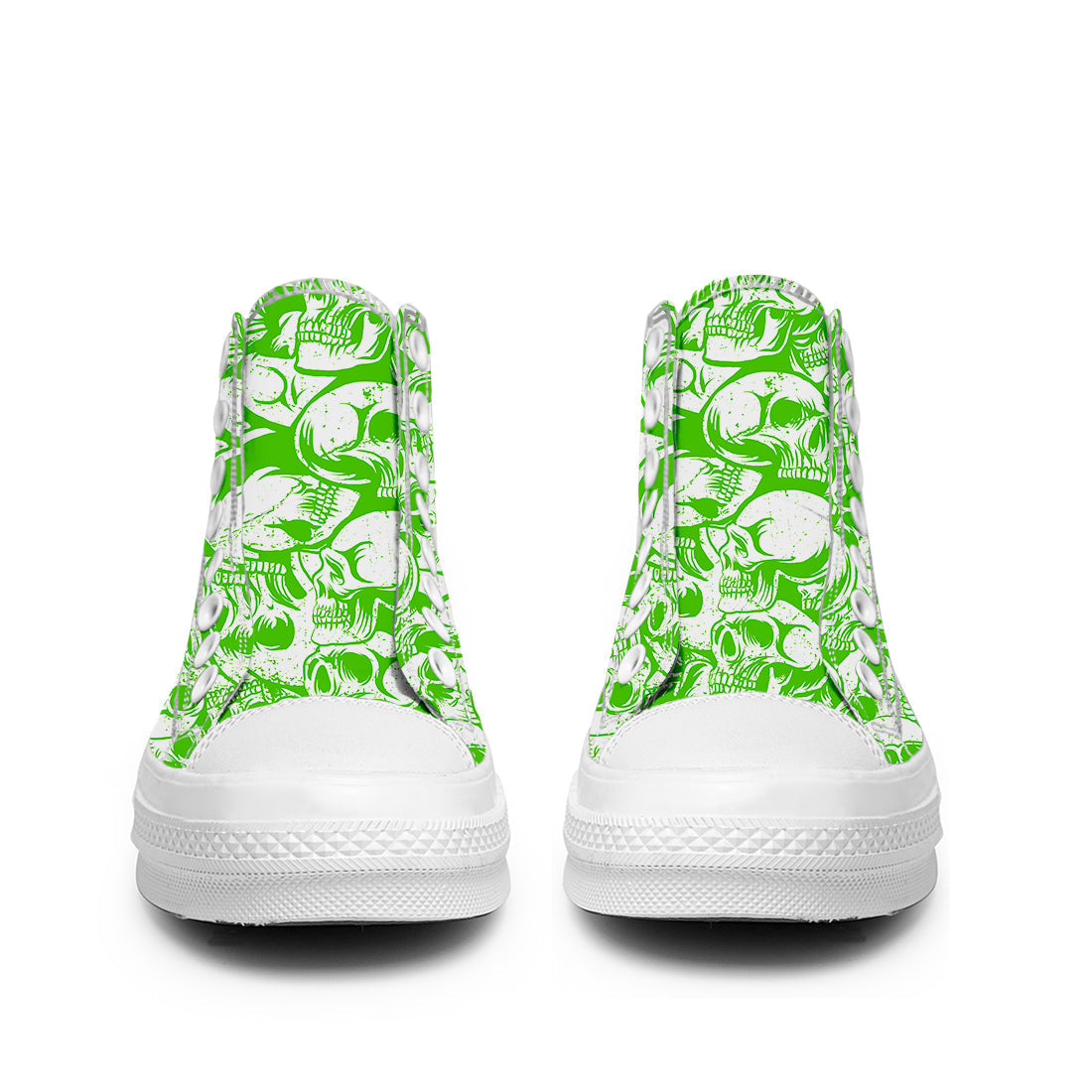 Resalta tu estilo con las zapatillas de lona de caña media Skeleton para hombre y mujer
