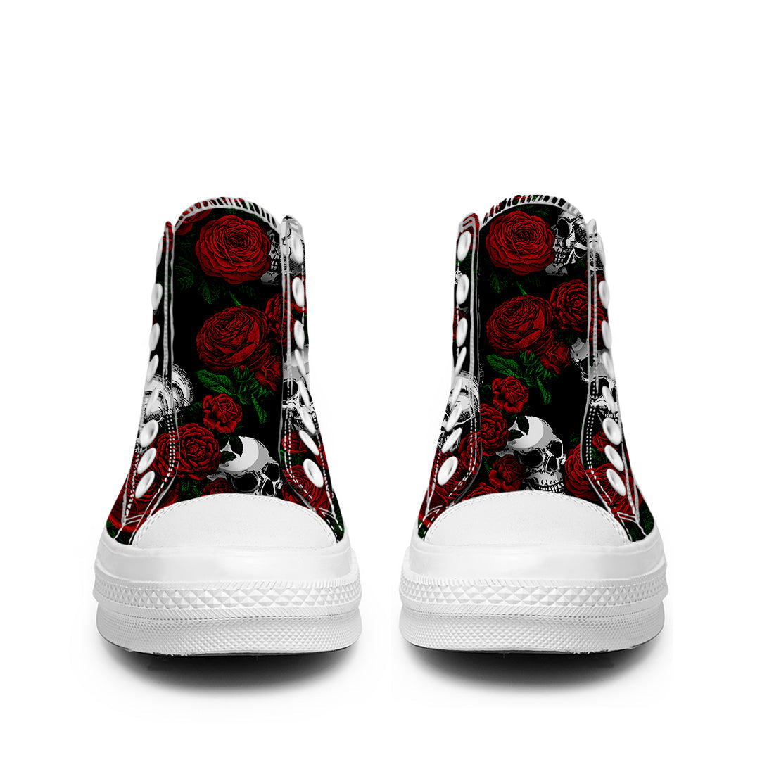 Resalta tu estilo con las zapatillas de lona de caña media Skeleton para hombre y mujer