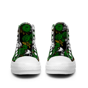 Resalta tu estilo con las zapatillas de lona de caña media Skeleton para hombre y mujer
