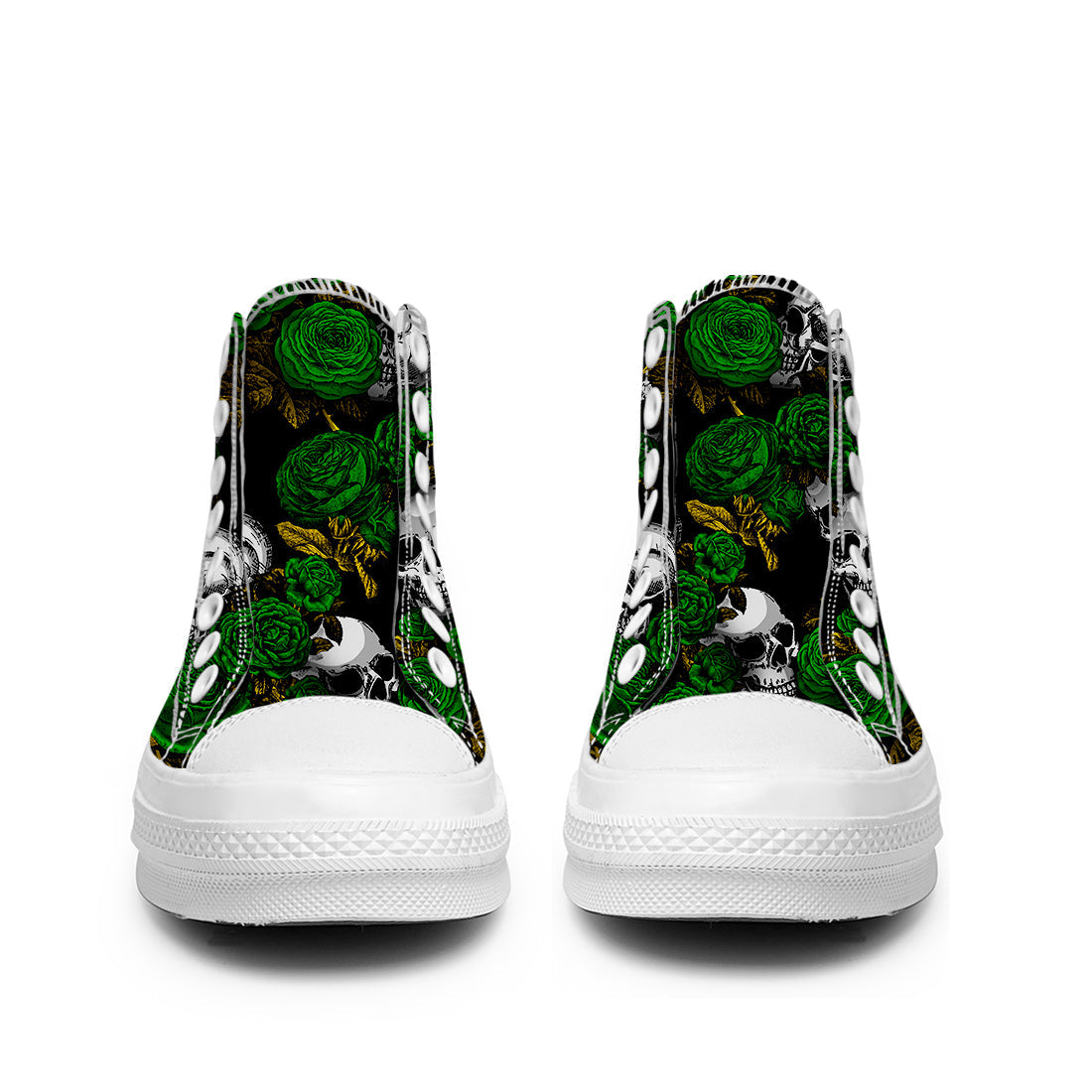 Resalta tu estilo con las zapatillas de lona de caña media Skeleton para hombre y mujer