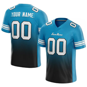 custom authentic gradient fashion football jersey aqua-black-white