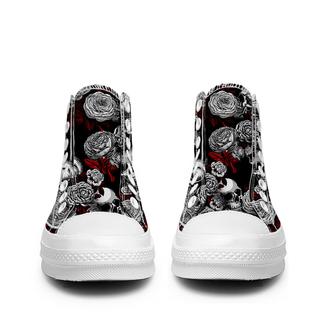 Resalta tu estilo con las zapatillas de lona de caña media Skeleton para hombre y mujer