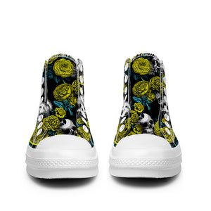 Resalta tu estilo con las zapatillas de lona de caña media Skeleton para hombre y mujer