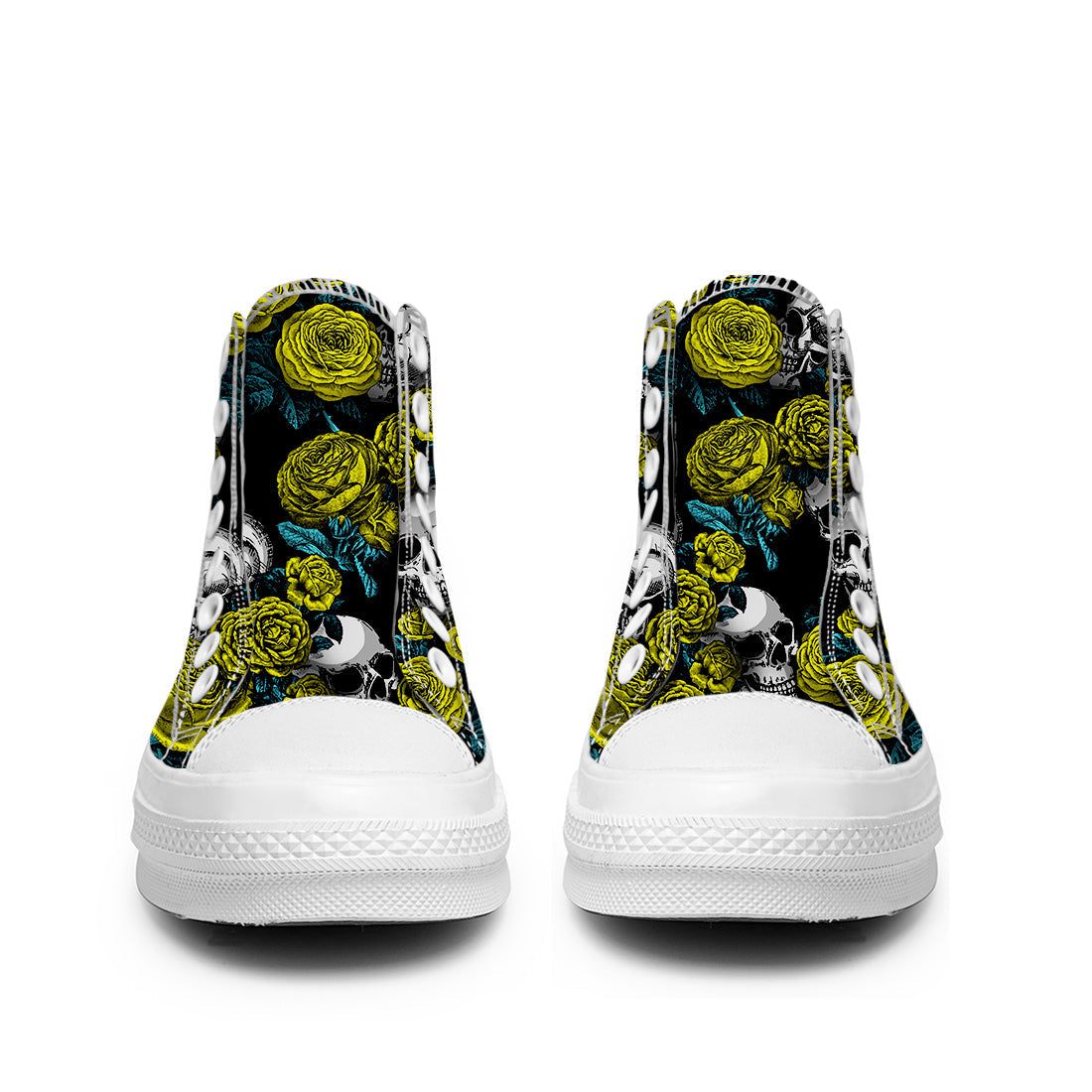 Resalta tu estilo con las zapatillas de lona de caña media Skeleton para hombre y mujer