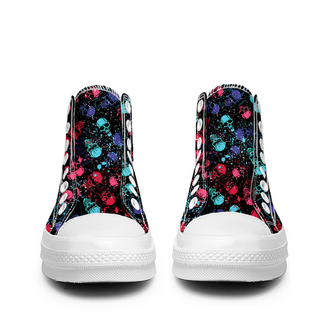 Resalta tu estilo con las zapatillas de lona de caña media Skeleton para hombre y mujer