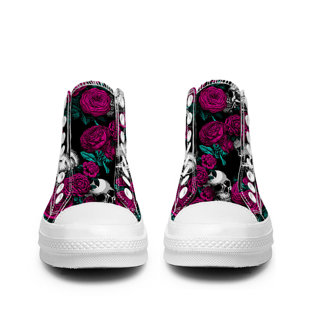 Resalta tu estilo con las zapatillas de lona de caña media Skeleton para hombre y mujer