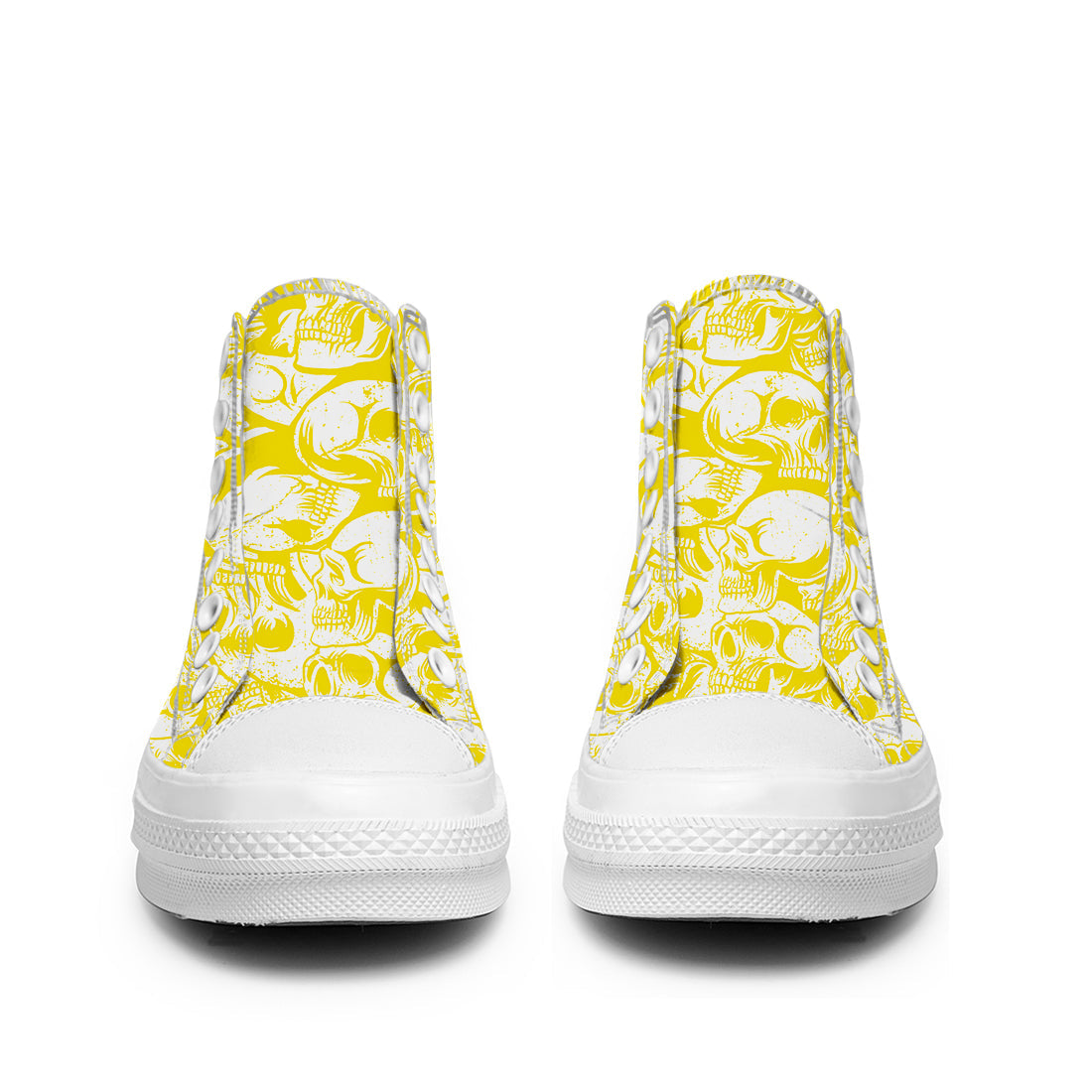 Resalta tu estilo con las zapatillas de lona de caña media Skeleton para hombre y mujer