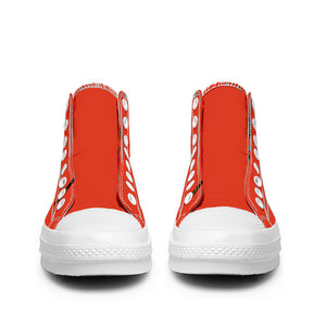 Resalta tu estilo con las zapatillas de lona de caña media Skeleton para hombre y mujer