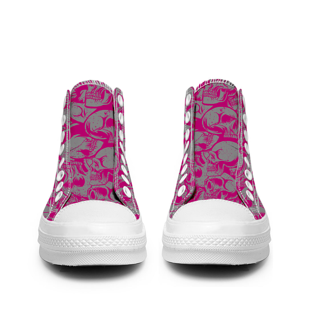 Resalta tu estilo con las zapatillas de lona de caña media Skeleton para hombre y mujer
