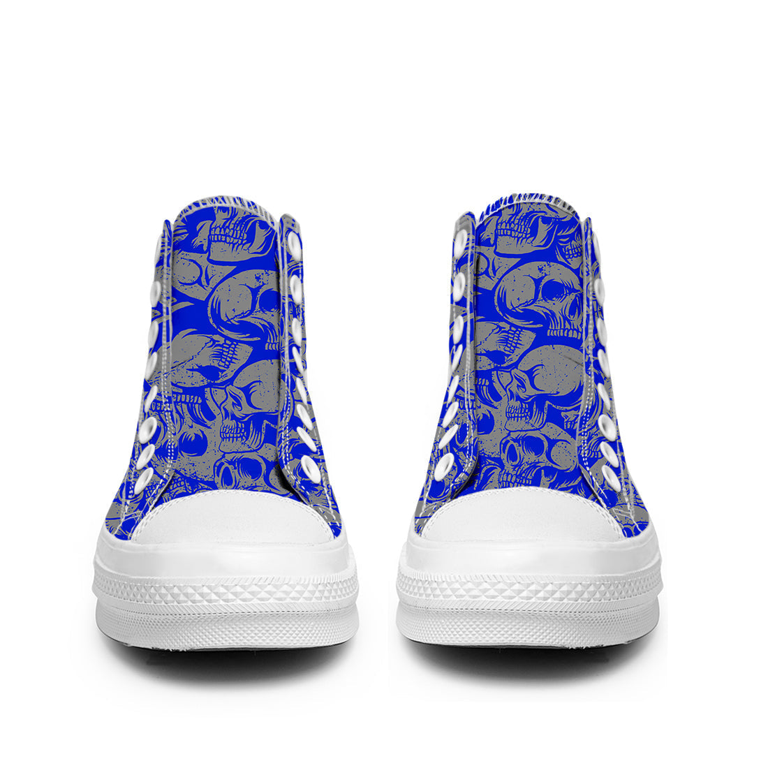 Resalta tu estilo con las zapatillas de lona de caña media Skeleton para hombre y mujer
