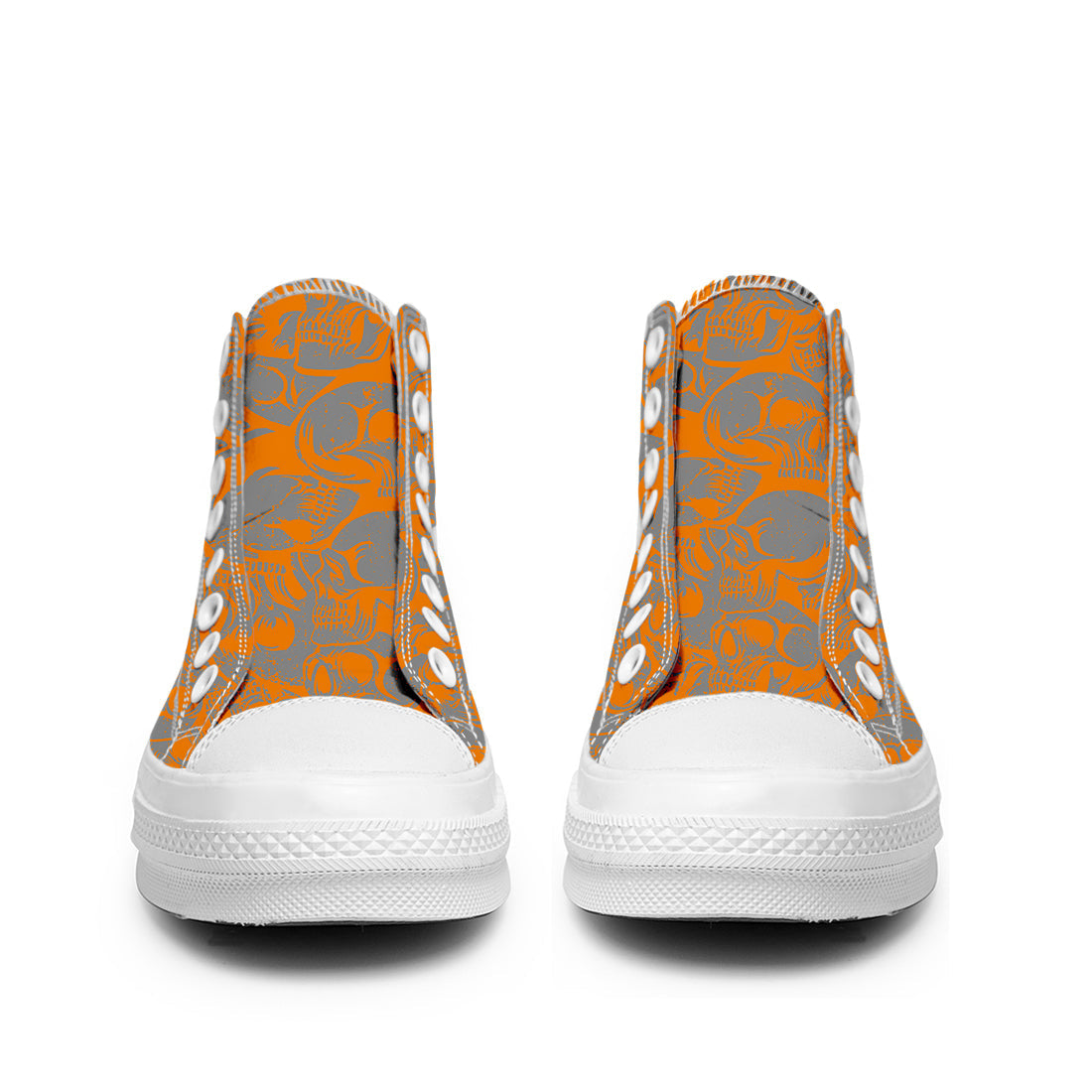Resalta tu estilo con las zapatillas de lona de caña media Skeleton para hombre y mujer