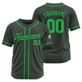 Camiseta de béisbol personalizada con diseño bordado & estilo hip hop & color gris oscuro-verde