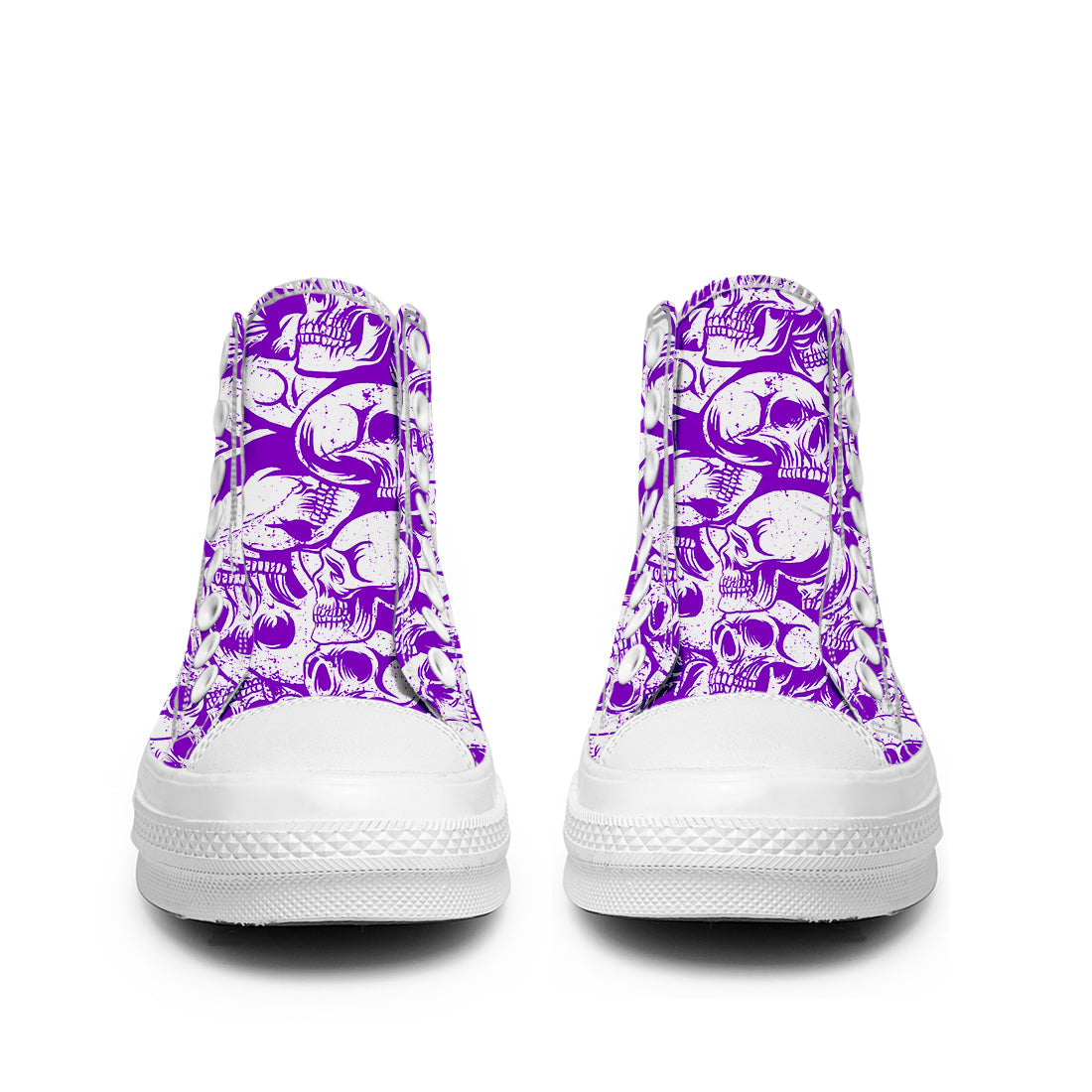 Resalta tu estilo con las zapatillas de lona de caña media Skeleton para hombre y mujer