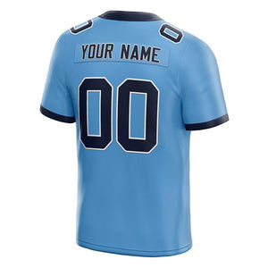 custom authentic football jersey powder blue-navy mesh