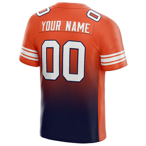 custom authentic gradient fashion football jersey orange-navy-white