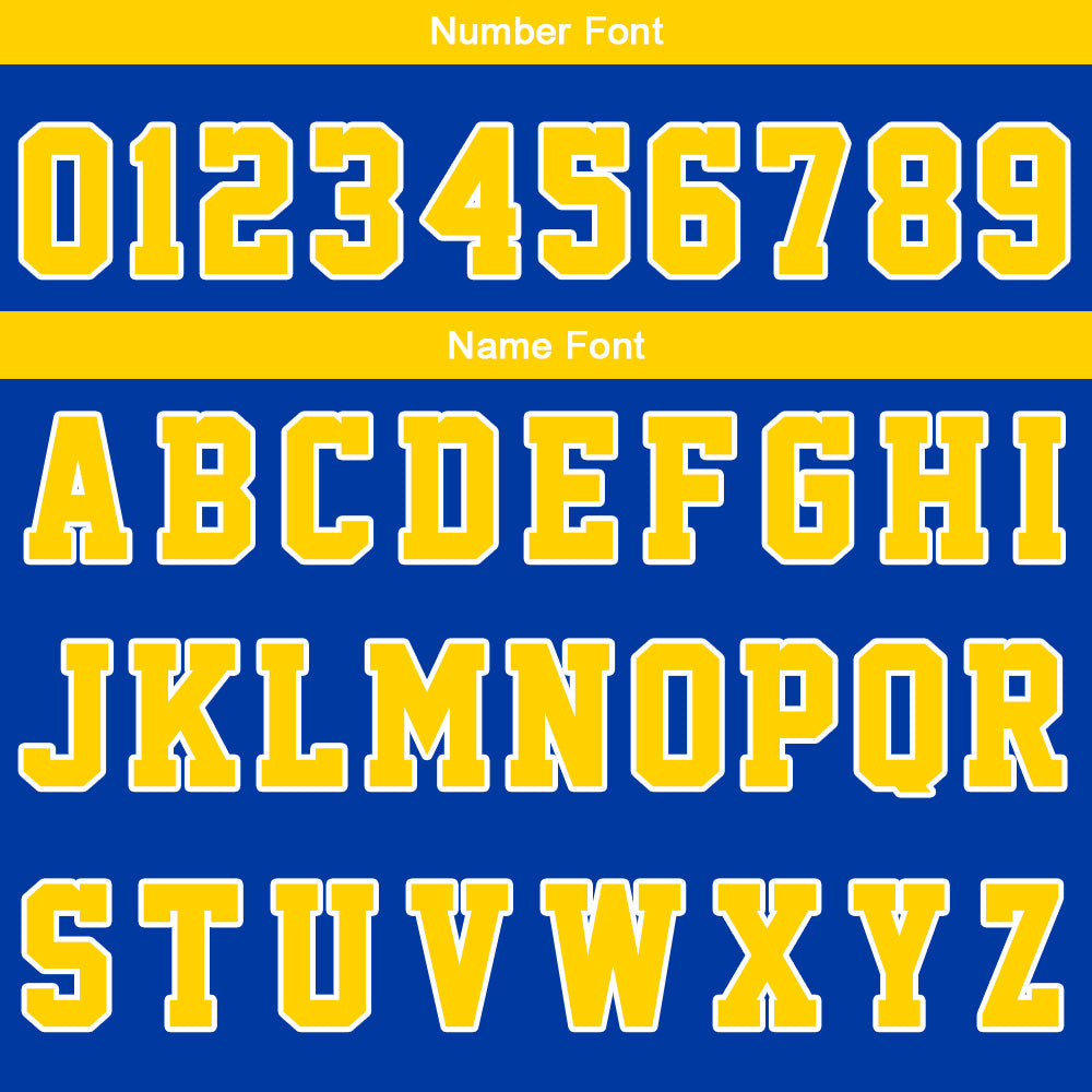 Uniforme de baloncesto personalizado color amarillo real con su logotipo-nombre y número impresos