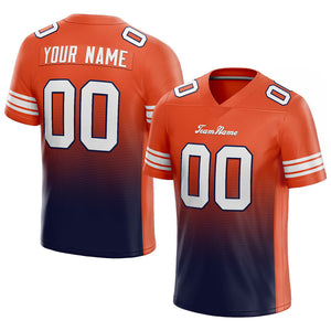 custom authentic gradient fashion football jersey orange-navy-white