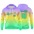 Sudadera con capucha personalizada con degradado para hombre-mujer-niña o niño Estampa tu logotipo-nombre o número en tonos rojizos y amarillentos