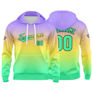 Sudadera con capucha personalizada con degradado para hombre-mujer-niña o niño Estampa tu logotipo-nombre o número en tonos rojizos y amarillentos