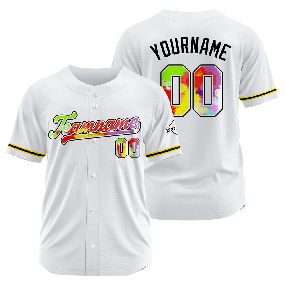 Camiseta de béisbol blanca personalizada con diseño bordado Camisetas de béisbol de hip hop personalizadas