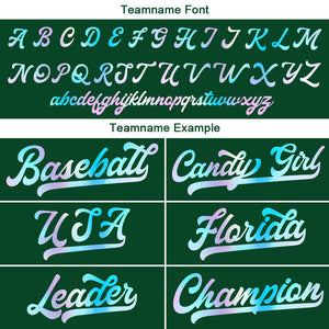 Camiseta de béisbol verde oscuro personalizada con diseño bordado Camisetas de béisbol de hip hop personalizadas