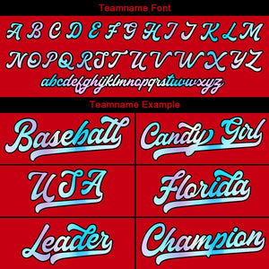 Camiseta de béisbol roja personalizada con diseño bordado Camisetas de béisbol de hip hop personalizadas