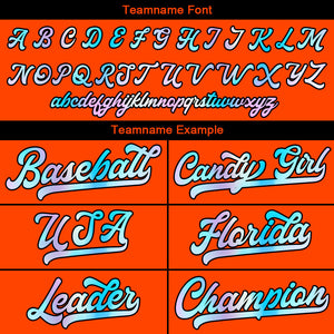 Camiseta de béisbol naranja personalizada con diseño bordado Camisetas de béisbol de hip hop personalizadas