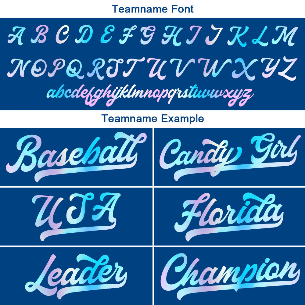 Camisetas de béisbol personalizadas Royal con diseño bordado y estilo hip hop
