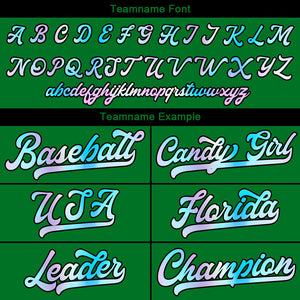Camiseta de béisbol verde personalizada con diseño bordado Camisetas de béisbol de hip hop personalizadas