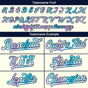 Camiseta de béisbol personalizada de rayas color crema y azul marino con diseño bordado Camisetas de béisbol de hip hop personalizadas