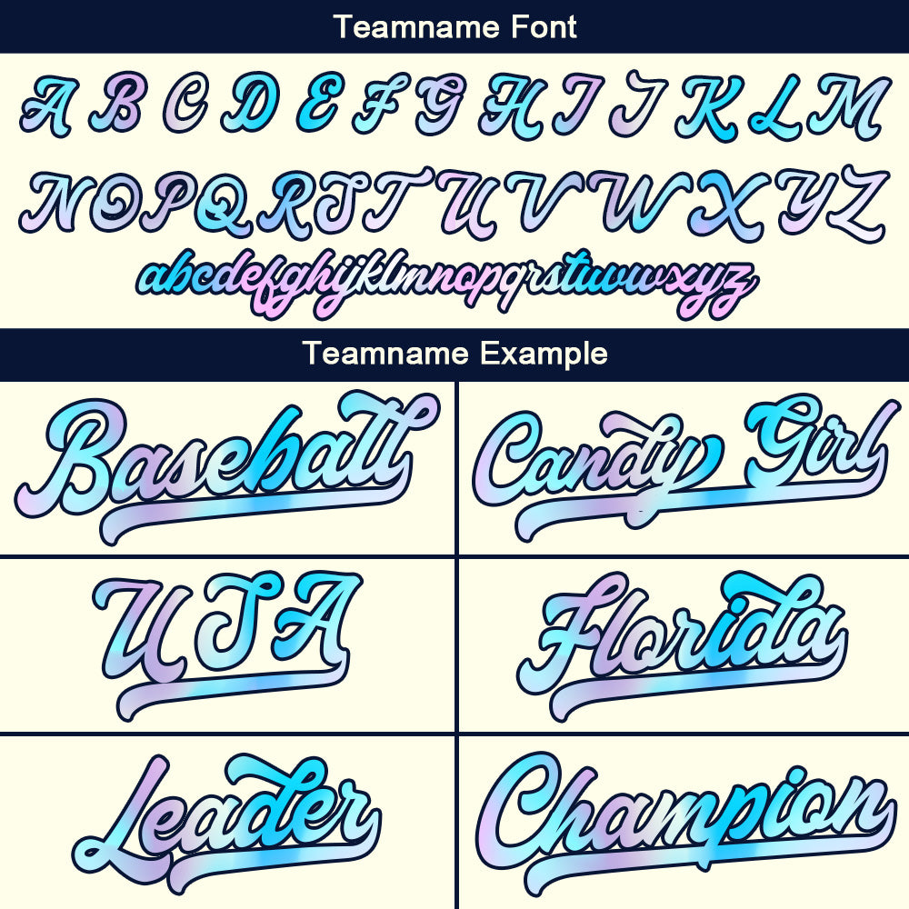Camiseta de béisbol personalizada de rayas color crema y azul marino con diseño bordado Camisetas de béisbol de hip hop personalizadas